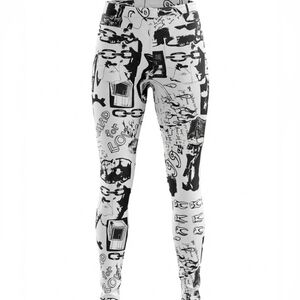 Urban Outfitters Monochrome Graphic Denim Pants Size MED